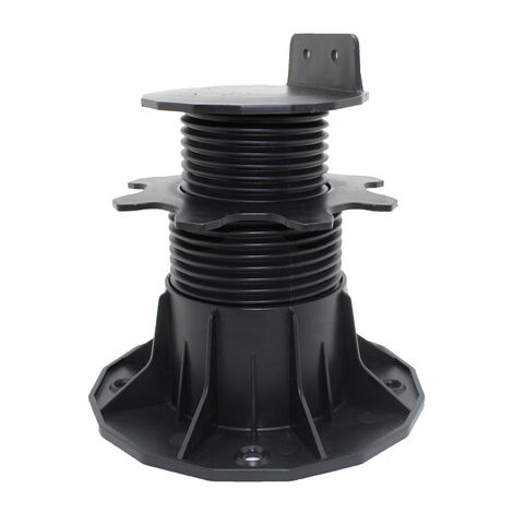 TACO AJUSTABLE DE 70 A 145 MM PARA TARIMAS DE MADERA Y COMPOSITE - Color - Negro, Superficie cubierta en m² - 0,11