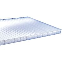 Placa de Policarbonato Alveolar 32mm Transparente - 98x300cm