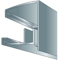 Perfil y tapa atornillables para cubierta de policarbonato - Aluminio, 10/16/32 mm, 4 m