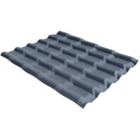 Lámina de pvc imitación teja mini 110 x 90 cm - Color - Gris antracita, Anchura - 90 cm, Longitud - 110 cm