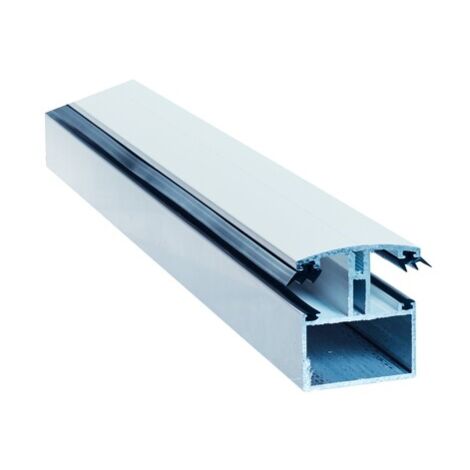 Profilo di giunzione portante ad H adattabile al policarbonato 16/32mm in alluminio laccato bianco RAL 9010, L: 3 m