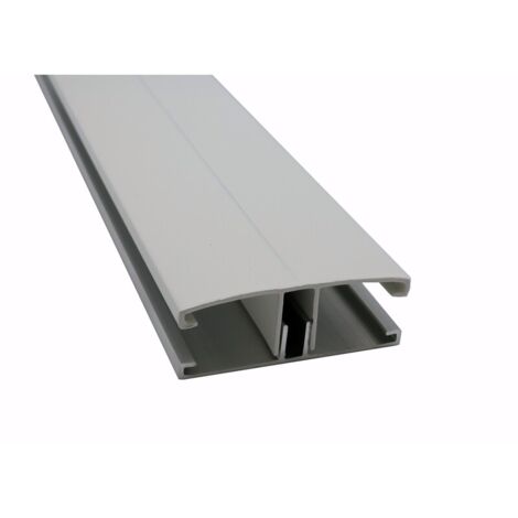 Profilo laccato avvitabile e copertura per giunzione copertura in policarbonato 10/16/32 mm Bianco RAL 9010, E: 16/32 mm, L: 4 m