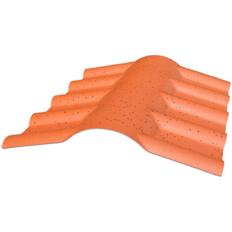 Colmo in PVC per tetto imitazione tegola antica moderna, E: 15 cm, L: 55 cm, L: 74 cm