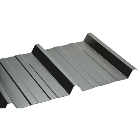 Vassoio in acciaio laccato - Regolamentato 1045 0,63 mm Grigio RAL 7016, L: 300 cm, L: 105 cm