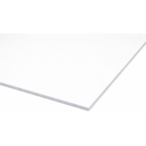 Foglio in PVC espanso bianco Bianco, E: 10 mm, L: 100 cm, L: 200 cm