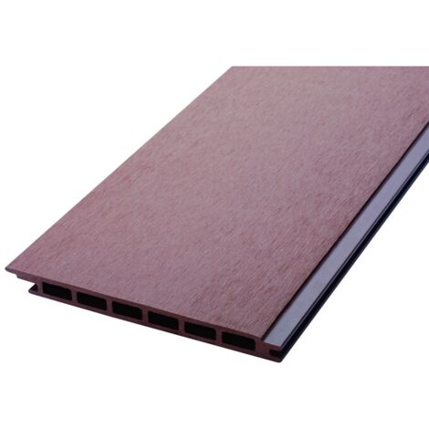 Pannello di rivestimento in legno composito, alveolare, L 270 cm / P 17,1 cm / P 1,5 cm - Colore - Marrone rossastro, Spessore - 1,5 cm, Larghezza - 17,1 cm, Lunghezza - 270 cm, Area di copertura in m (1/2)
