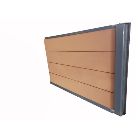 Kit di estensione completo per recinzione composita 1,50 m x 1,80 m (3 colori) - Colore - Marrone rossastro, Altezza - 180 cm, Lunghezza - 150 cm