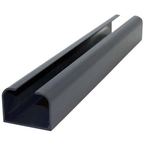Paletto di recinzione in alluminio (inizio o fine) - Colore: Grigio antracite RAL 7015, Spessore: 3,6 cm, Larghezza: 5 cm, Lunghezza: 232 cm