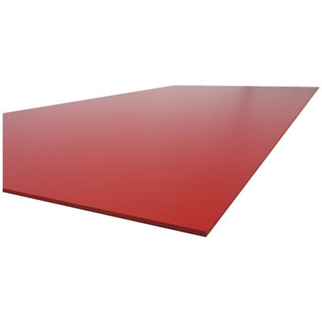 Lastra colorata in PVC espanso - Colore: Rosso, spessore 3mm, larghezza  100cm, lunghezza 100cm, superficie coperta in