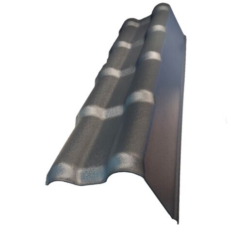 Profilo bordo laterale dritto per mini tetto in PVC 94 x 37,5 cm Grigio antracite, L: 37,5 cm, L: 94 cm