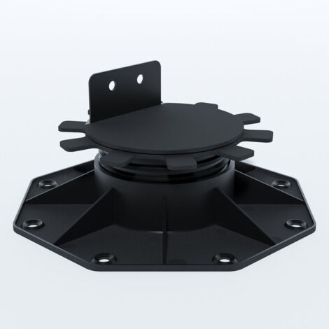 Piedino Regolabile da 30 a 60 mm per Terrazze in Legno e Composito - Nero