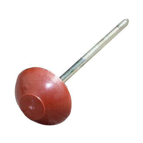 Punta per lastra bitume (x100) L 6,5 cm Rosso, L: 6,5 cm