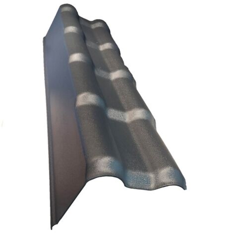 Profilo bordo sinistro per mini tetto in PVC 94 x 37,5 cm Grigio antracite, L: 37,5 cm, L: 94 cm
