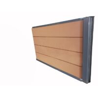 Kit di estensione completo per recinzione composita 1,50 m x 1,80 m (3 colori) - Colore - Marrone rossastro, Altezza - 180 cm, Lunghezza - 150 cm