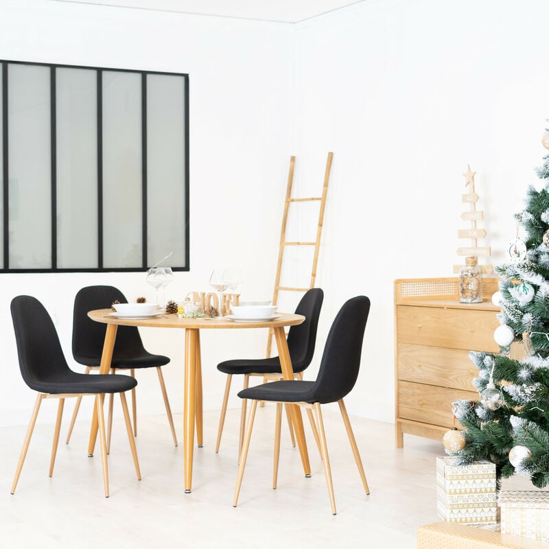 Sedia scandinava Set di 4, Sedia da pranzo scandinava, Sedia