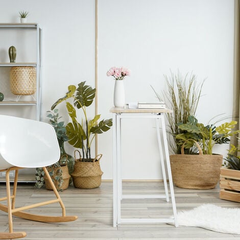 Mesa de comedor plegable para ordenador portátil de pared para espacio  pequeño, color blanco, panel de madera, para el hogar, oficina, escritorio  de