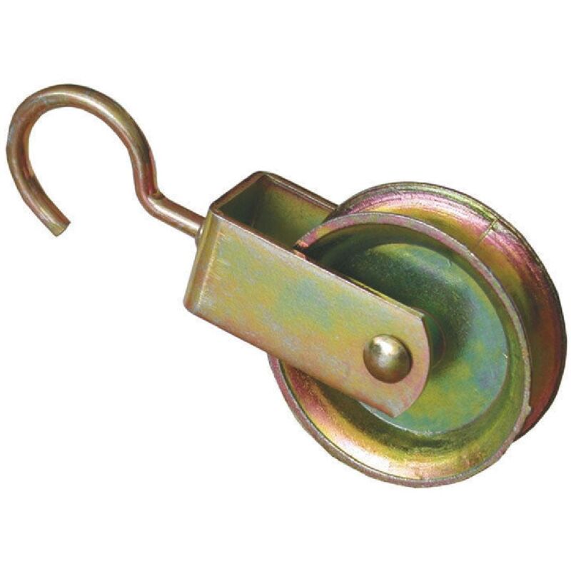 Carrucola Stendibiancheria Con Gancio Zincato E Ruota In Acciaio - Ø 50 Mm - Foto 11