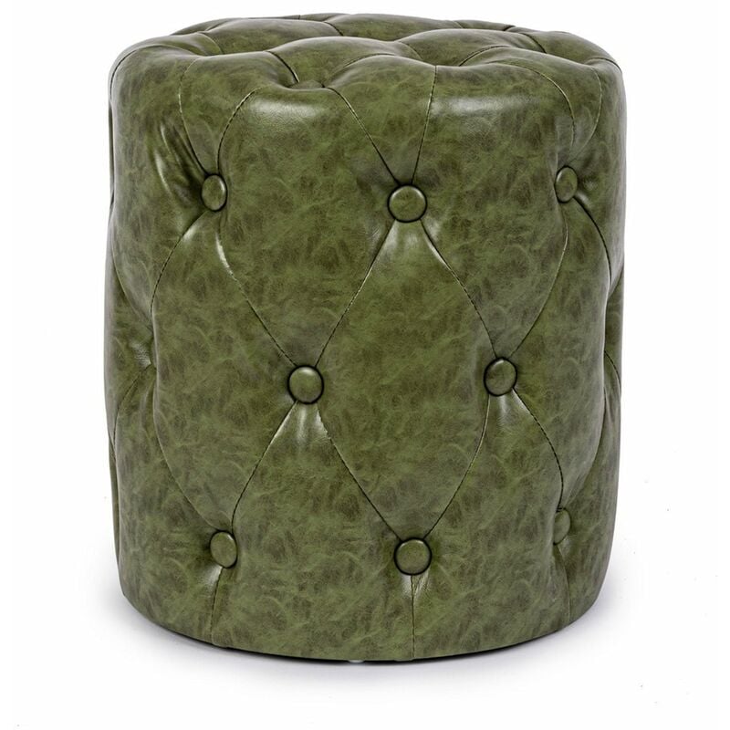 Il numero 1 del risparmio-POUF IN VELLUTO CON BASE ORO 40 X H41 CM IN  COLORE VERDE