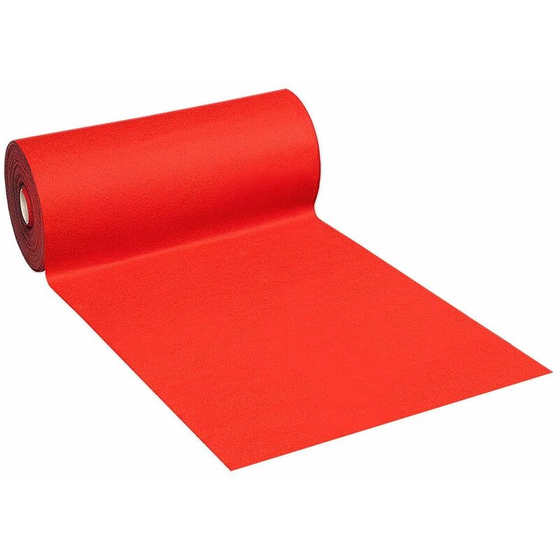 Passatoia natalizia rossa, moquette antiscivolo da 520 gr il mtq, zerbino  da esterno -1 X 5 mt