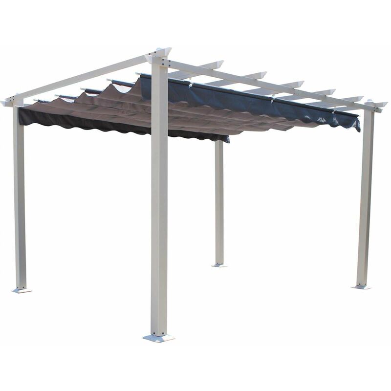 Gazebo giardino pergola SAO 3x3m Grigio chiaro