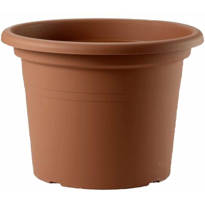 Vaso tondo in plastica Cilindro Basic colorato per giardino piante e fiori  -15 cm / Lilla