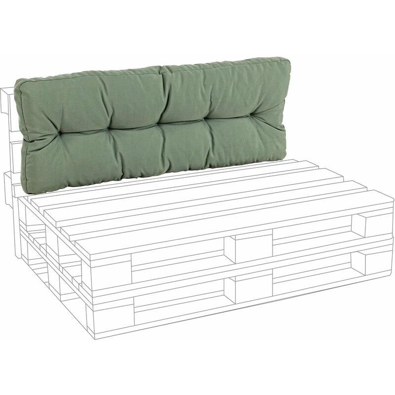 Cuscino imbottito per pedane in legno divani per pallet con bancali 120 cm  -Cactus / Spalliera