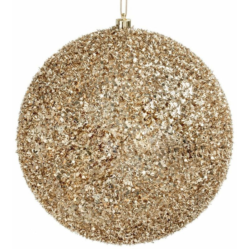 FestiveBliss Palline Di Natale Infrangibili 36 Pezzi - Set 3 Dimensioni In Plastica Champagne - Decorazioni Per Albero E Matrimoni