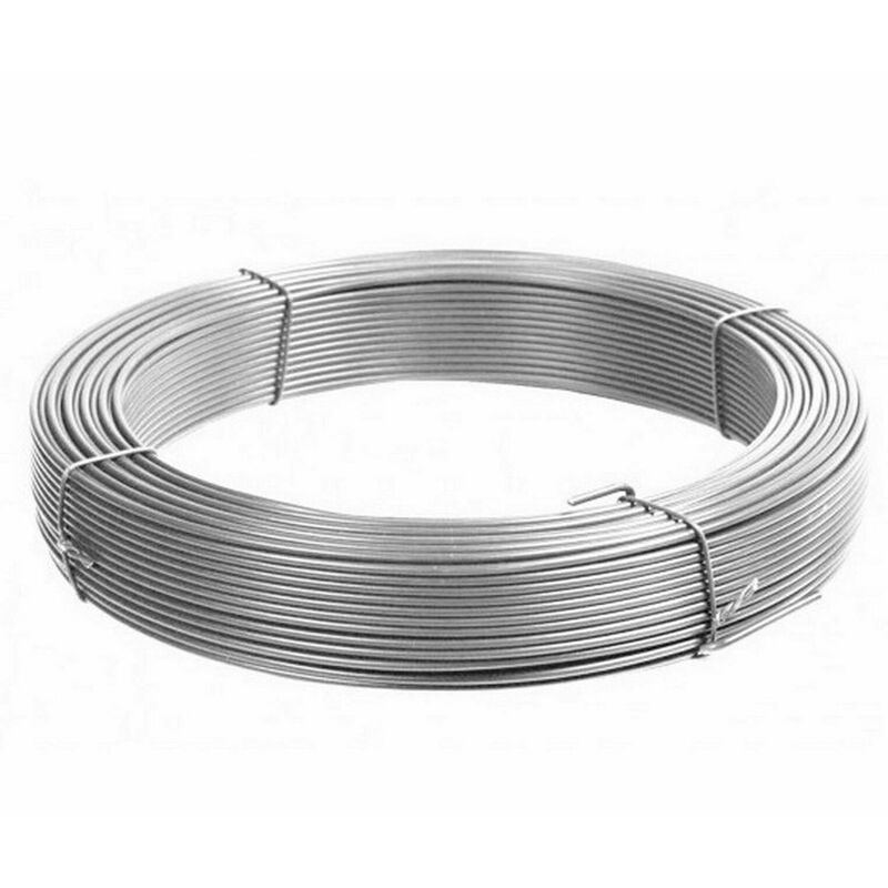 24x Filo di Ferro Zincato, Set di Bobine, da Giardino, Cavo Metallico  Sottile, L:50 m, D: 1 mm, Argento