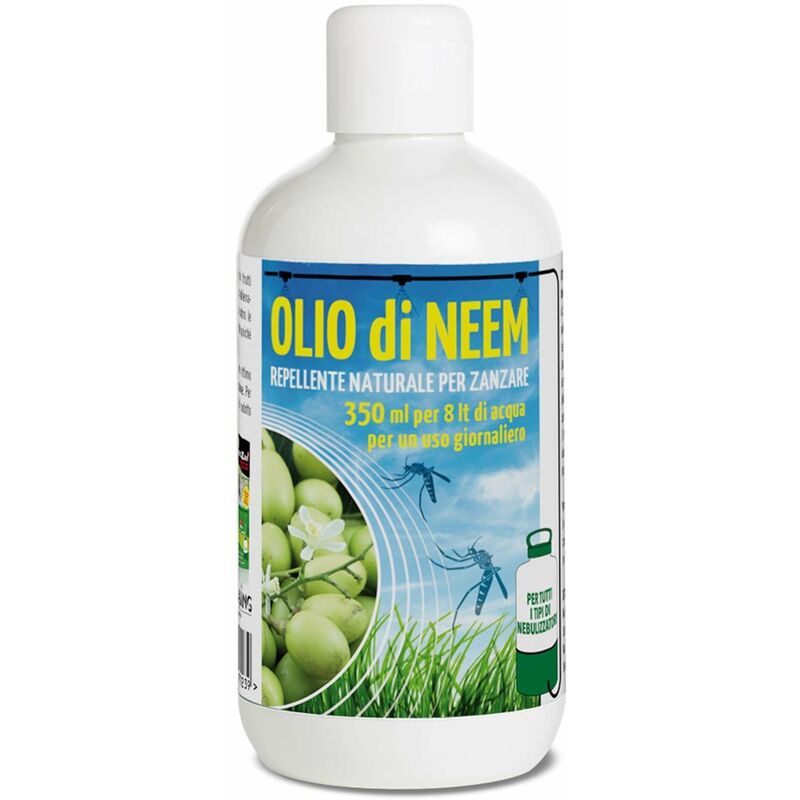 Insetticida concentrato biologico per zanzare repellente naturale Olio di  Neem 350 ml