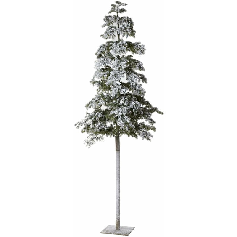 Albero di Natale Picea innevato Pino West con tronco lungo in PE Effetto  Real Touch + Flock -230 cm