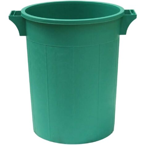 Bidone in PVC sovrapponibile senza coperchio per immondizia -Nero / 50 lt - Ø 41 x h 49 cm