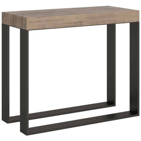 Tavolo consolle "Padova" allungabile in legno per sala da pranzo -Allungabile fino a 190 cm / Premium / Abete Natura (1/5)