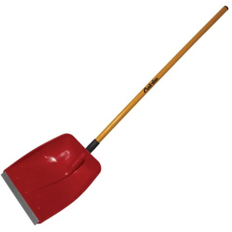 Pala a cucchiaio multiuso in polipropilene e profilo in alluminio con manico -Manico in legno - 160 cm