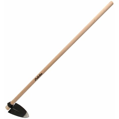 Zappa triangolare strumento agricolo per lavorare il terreno in acciaio forgiato con manico in legno -140 cm 800 gr