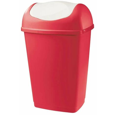 Bidone Grace per immondizia con coperchio basculante -Rosso / 25 lt - 32.5  x 25.5 x h 52 cm