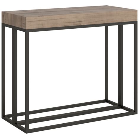 Tavolo consolle "Taranto" allungabile in legno per sala da pranzo -Allungabile fino a 300 cm / Premium / Cemento (1/5)