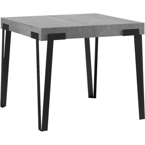 Tavolo allungabile 90x90/246 cm Rio Cemento telaio Antracite (1/4)