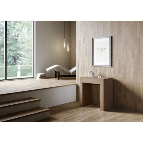 Consolle allungabile a 299 cm Allin Quercia Natura 78x47 cm con allunghe Interne