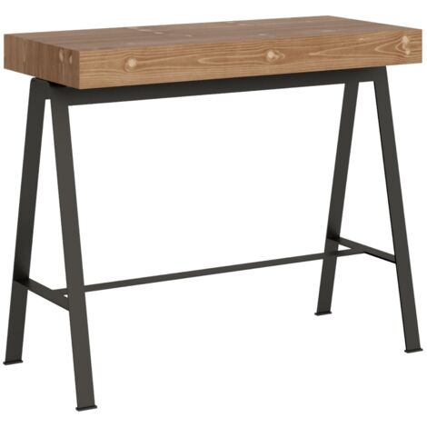 Tavolo consolle "Prato" allungabile in legno per sala da pranzo -Allungabile fino a 196 cm / Classic / Abete Natura (1/5)