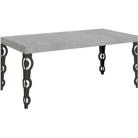 Tavolo "Treviso" allungabile in legno per sala da pranzo -Fisso 130 cm / Cemento (1/5)