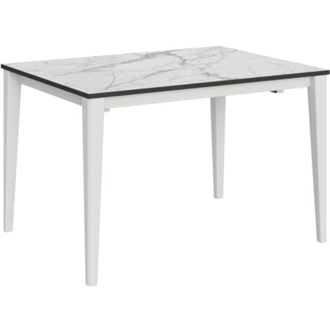 Tavolo "Potenza" allungabile in legno per sala da pranzo -Marmo Bilbao (1/5)