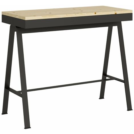 Tavolo consolle "Parma" allungabile in legno per sala da pranzo -Allungabile fino a 196 cm / Abete Natura (1/5)