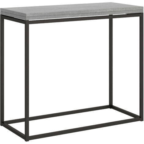 Consolle apribile 90x45/90 cm Nordica Libra Cemento telaio Antracite (1/5)