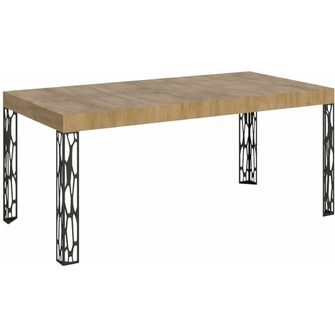 Tavolo "Livorno" allungabile in legno per sala da pranzo -Fisso 160 cm / Quercia (1/5)