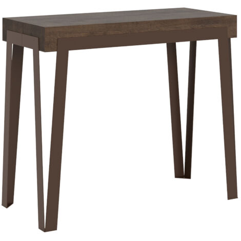 Consolle allungabile 90x40/196 cm Rio Small Noce telaio Ruggine (1/5)
