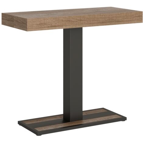 Consolle allungabile 90x40/196 cm Capital Small Quercia Natura telaio Antracite (1/5)