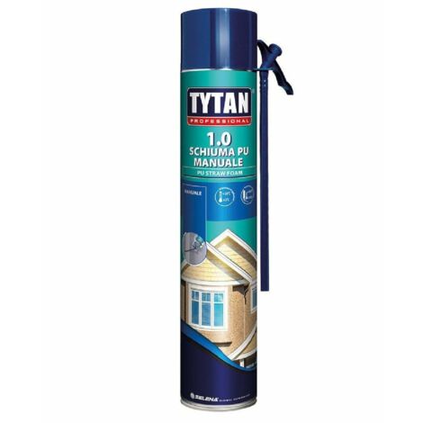 Schiuma poliuretanica "Tytan" multiuso 750 ml per coibentazioni e sigillature -Per pistola / 12 Pezzi