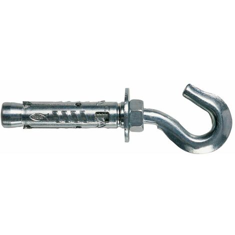 Tassello ancorante in acciaio "NTR/G" con gancio stampato munito di dado e rondella -12 x 52 mm - gancio 8 x 60 mm / 10 Pezzi (1/4)