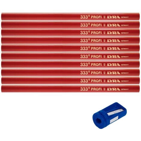 Risegun Matite rosse da falegname, confezione da 10, matite in pino rosso per la lavorazione del legno, strumento per marcatura edilizia