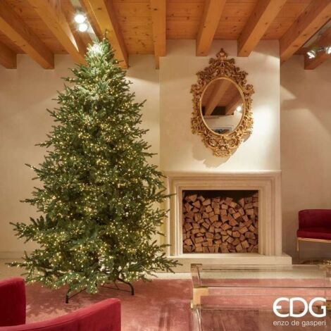 Albero di Natale "Pino Luxury" con LED integrati, in PE Effetto Real Touch -270 cm